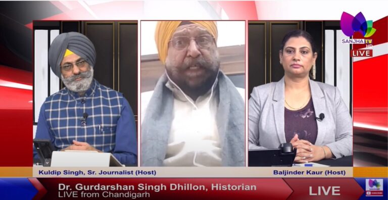 LIVE 🛑 Talk Show with Baljinder Kaur & Kuldip Singh, Sr. Journalist (Host) | Sanjha TV |