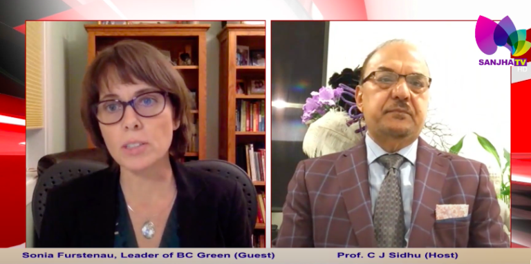 Sonia Furstenau (Leader of BC Green Party) ਦੀ CJ Sidhu ਦੀ ਖਾਸ – ਮੁਲਾਕਤ | Sanjha TV