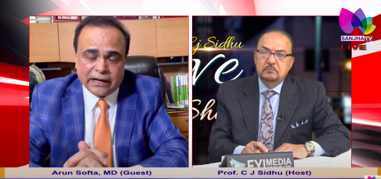 LIVE:🛑 CJ Sidhu’s LIVE TALK SHOW with Dr arun sofat (GUEST) | Sanjha TV