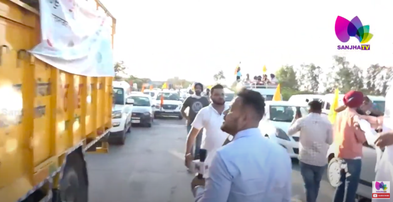 ਵੱਡੇ ਕਾਫਲੇ ਨਾਲ ਹਰਿਆਣਾ ‘ਚ ਦਾਖਲ ਹੋਇਆ ਲੱਖਾ ਸਿਧਾਣਾ | Live