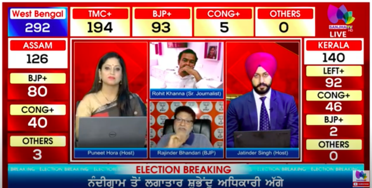 LIVE:🛑 ਚੋਣਾਂ ਦੇ ਨਤੀਜੇ LIVE.. | Sanjha TV