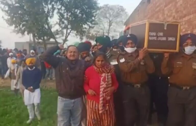 ਲਾਂਸ ਨਾਇਕ ਜਸਬੀਰ ਸਿੰਘ ਦਾ ਸੈਨਿਕ ਸਨਮਾਨਾਂ ਨਾਲ ਅੰਤਿਮ ਸਸਕਾਰ