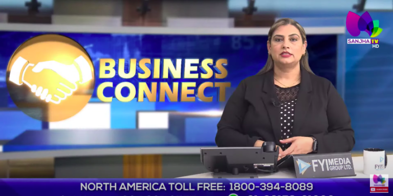 LIVE – Talk Show “Business Connect” Baljinder Kaur (Host) with Aman Khaira, CWC (Guest) | Sanjha TV