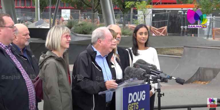 Surrey Mayor Doug McCallum announces new swimming pool for Chuck Bailey Recreation Centre