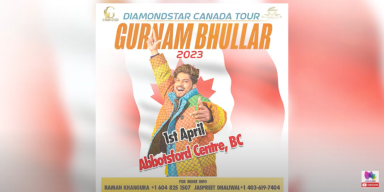 Gurnam Bhullar kicks off his Canada Diamondstar Tour on April 1st, 2023. Press conference