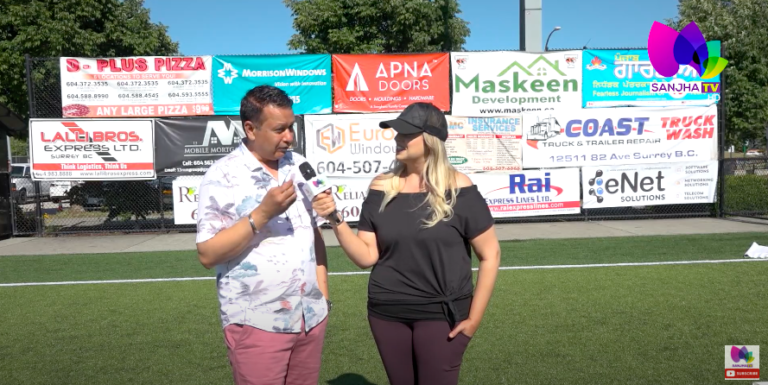 BC Tigers FC Miri Piri Soccer Tournament in Surrey: Host, Sonia West | Sanjha TV |