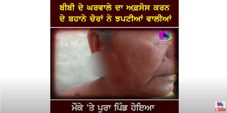 ਬੀਬੀ ਦੇ ਘਰਵਾਲੇ ਦਾ ਅਫ਼ਸੋਸ ਕਰਨ ਦੇ ਬਹਾਨੇ ਚੋਰਾਂ ਨੇ ਝਪਟੀਆਂ ਵਾਲੀਆਂ
